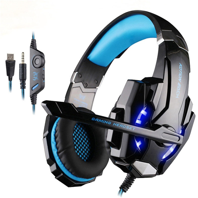 LED Gaming Headset with Microphone for Ninja Warriors - Model G9300