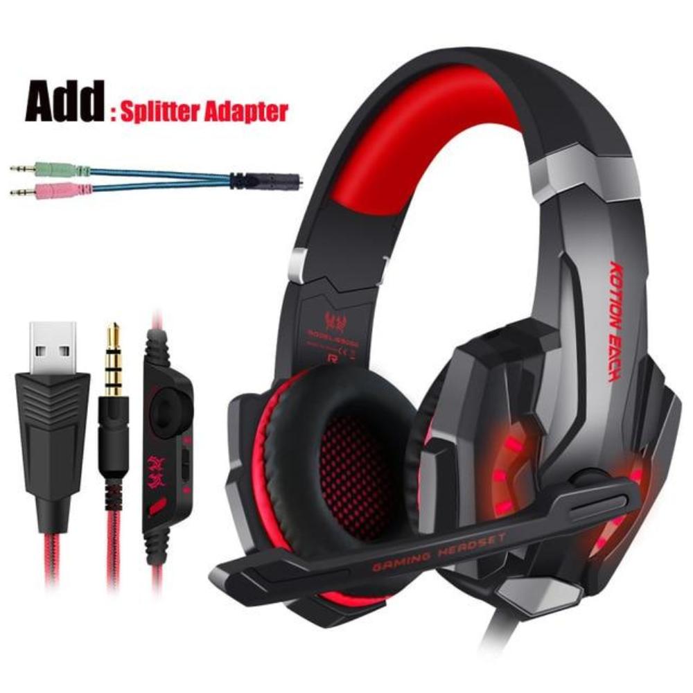 LED Gaming Headset with Microphone for Ninja Warriors - Model G9300