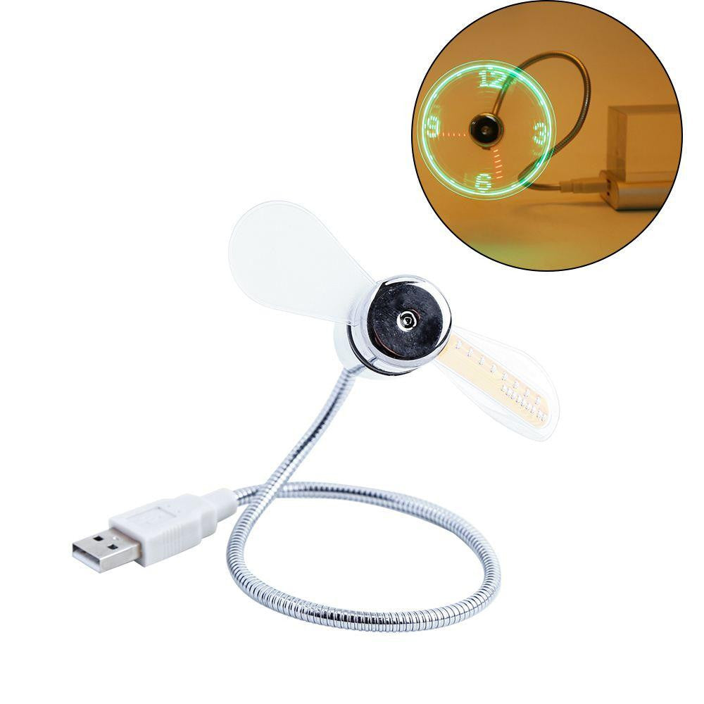 Digital Rotating Fan Clock - USD