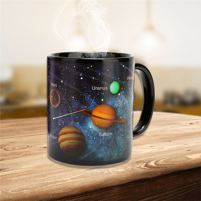 Color Changing Ceramic Mug with a Celestial Twist
