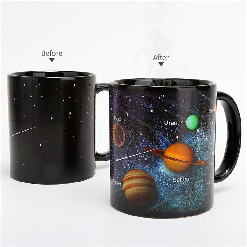 Color Changing Ceramic Mug with a Celestial Twist