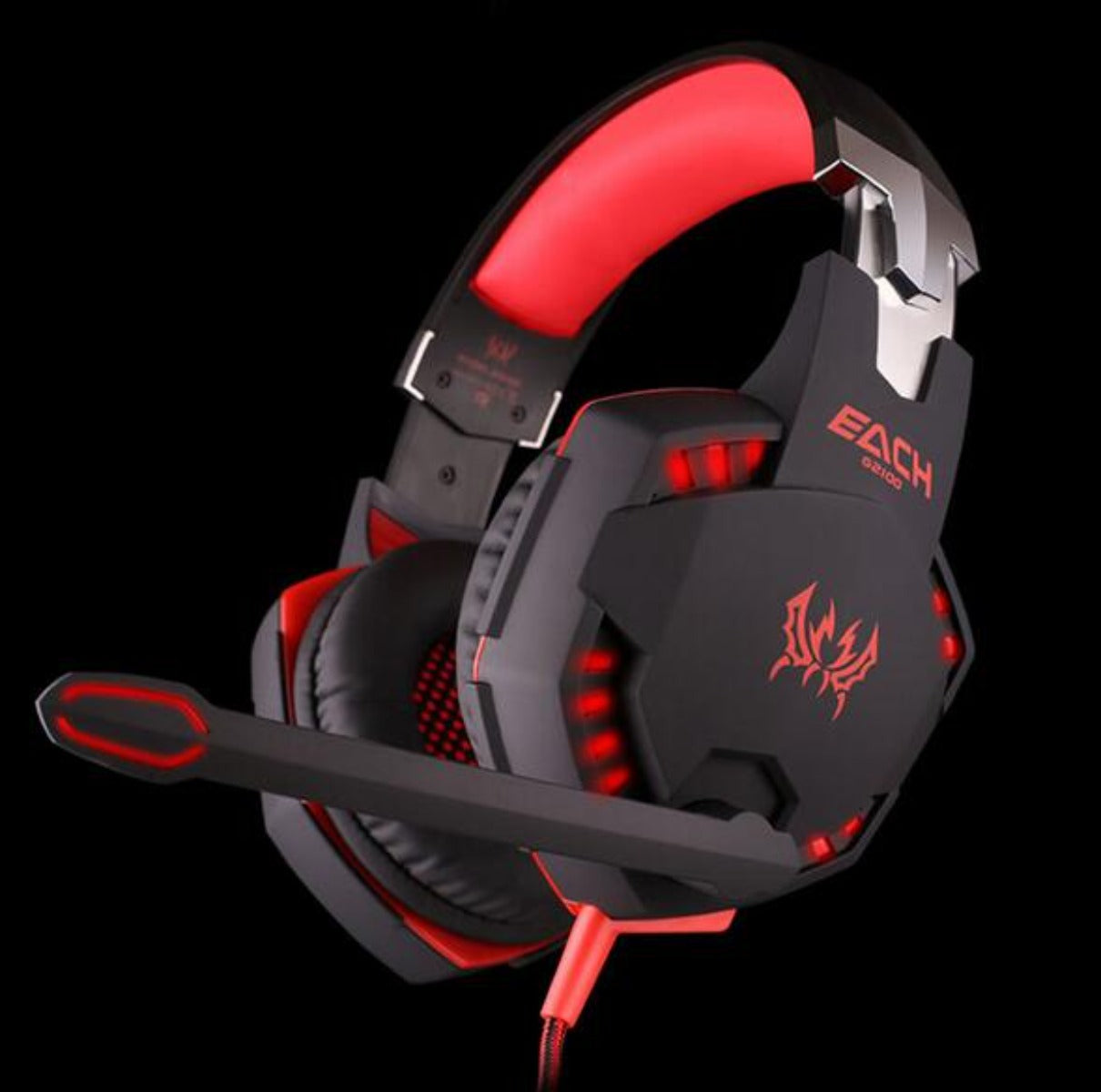 G21Z Vibrating LED Gaming Headset with Mic - Dragon Stealth