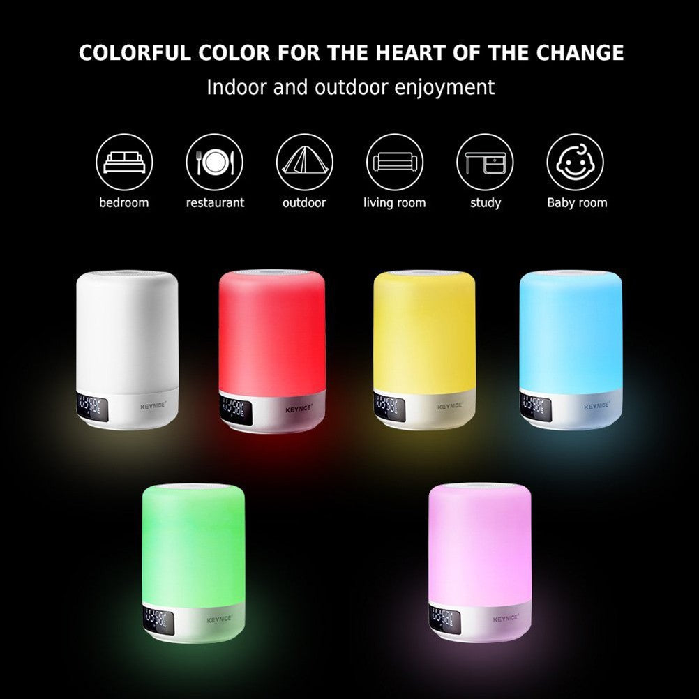Enhanced Wireless Bluetooth Speaker with Touch-Activated Colorful LED and Powerful Bass