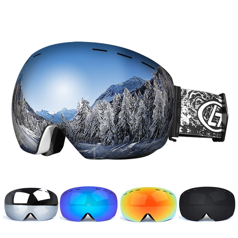 Dual-layered Ski Goggles with UV 400 Shield and Anti-Fog Technology