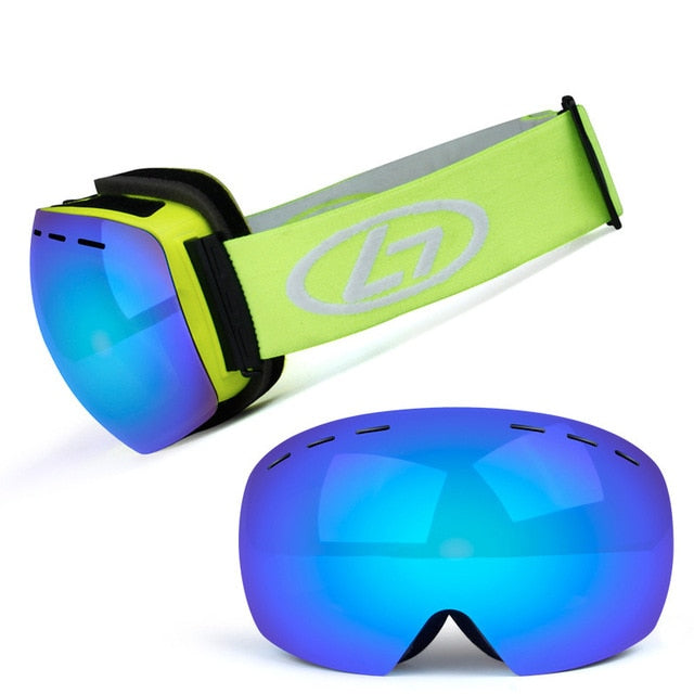 Dual-layered Ski Goggles with UV 400 Shield and Anti-Fog Technology