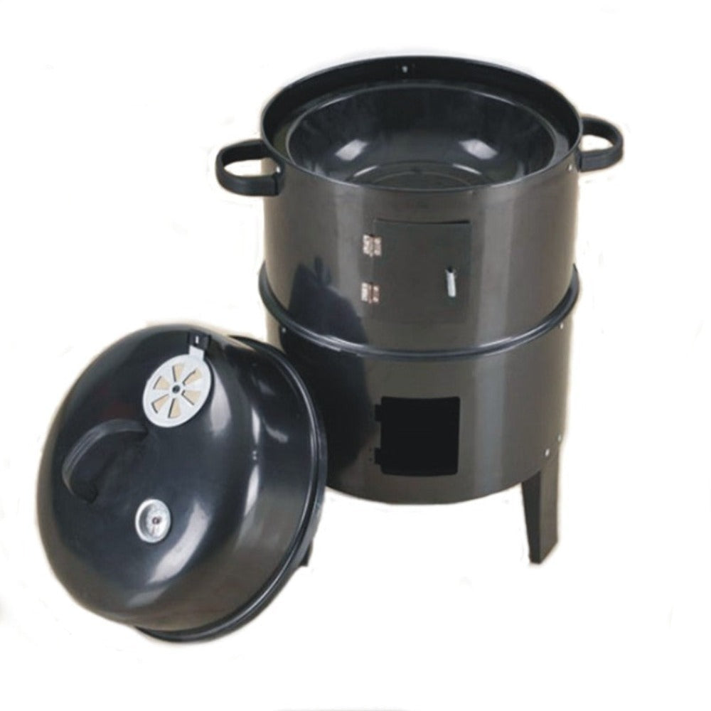 Outdoor BBQ Roaster with Triple Layer Functionality