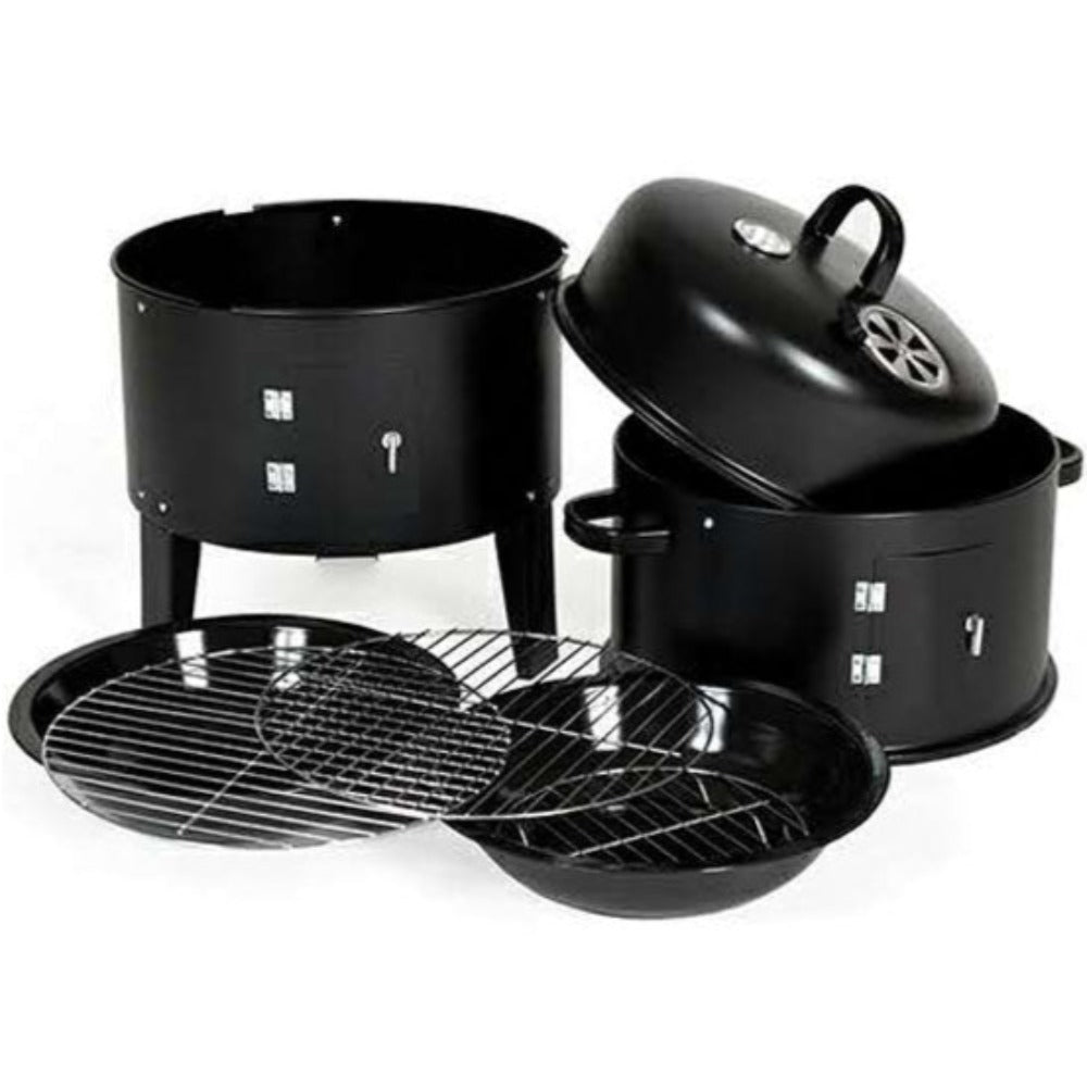 Outdoor BBQ Roaster with Triple Layer Functionality