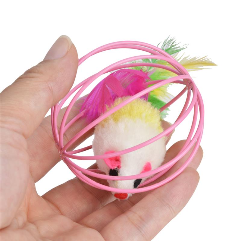 Hilarious Spinning Cat Toy Set with 5 Cages