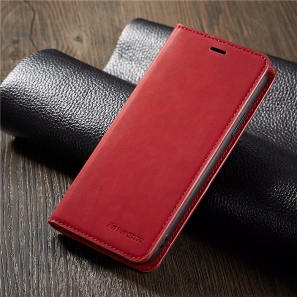 Magnetic Leather Card Holder Flip Case for iPhone Series 10 to 14