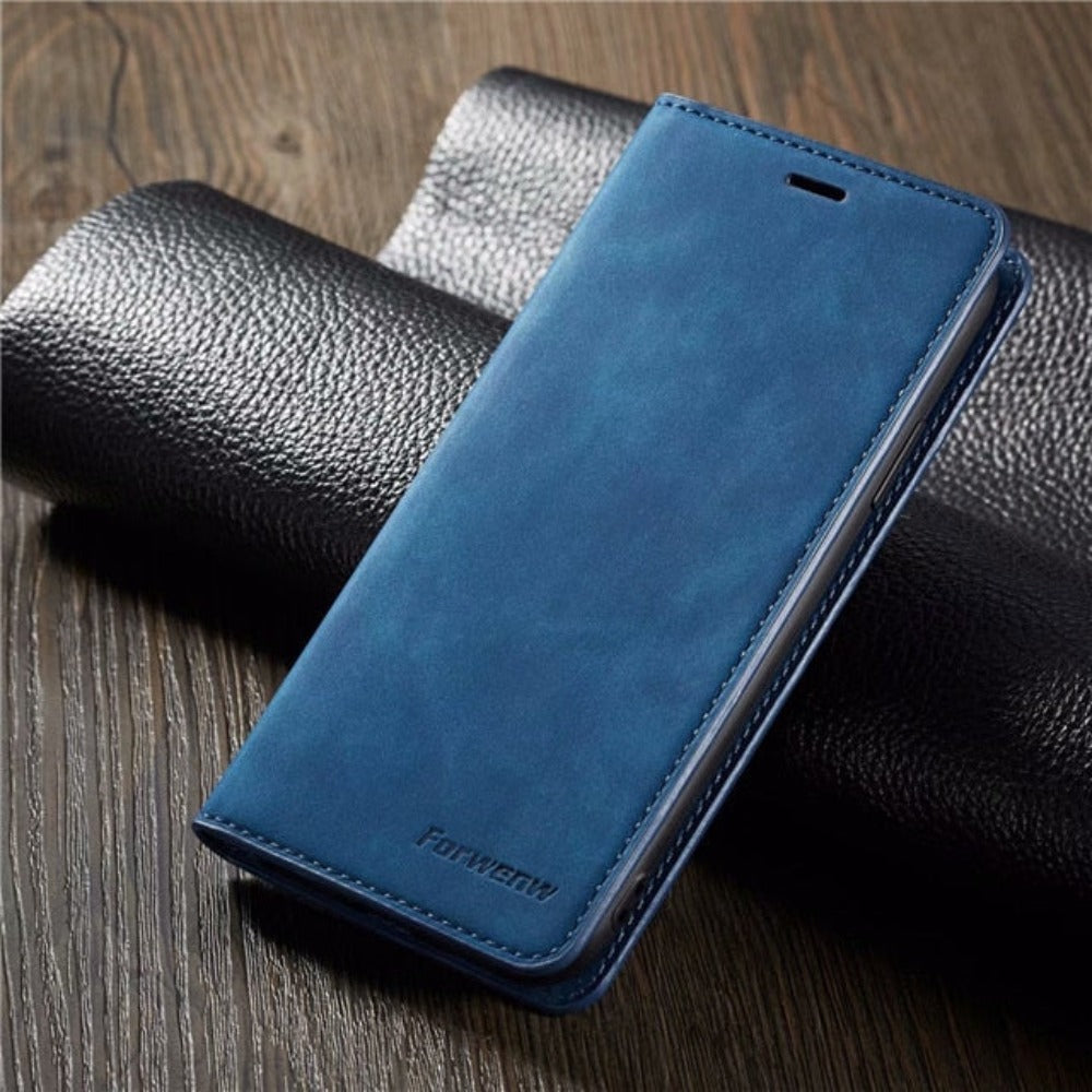 Magnetic Leather Card Holder Flip Case for iPhone Series 10 to 14