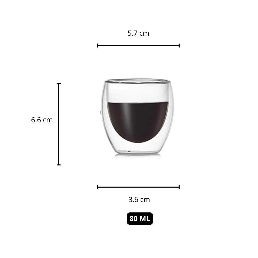 Double Wall Glass Cup that is Resistant to Heat