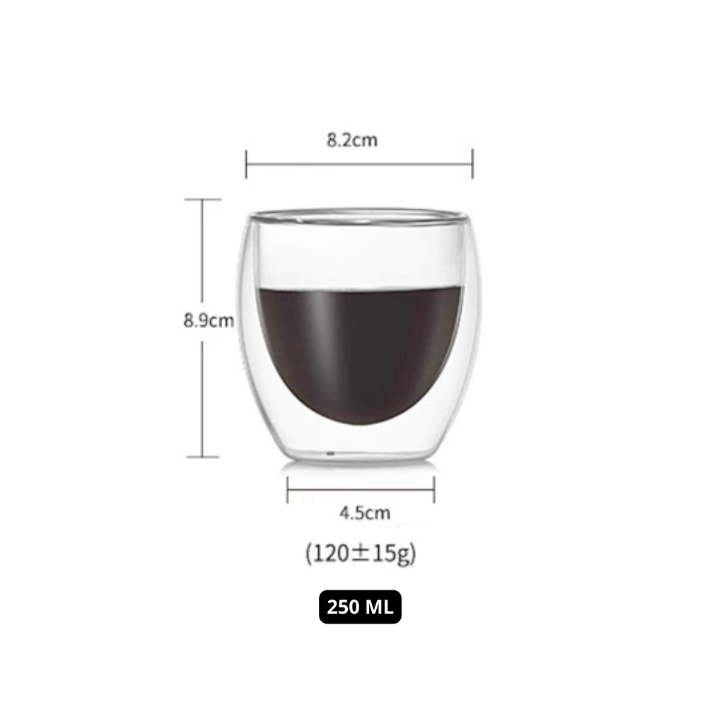 Double Wall Glass Cup that is Resistant to Heat