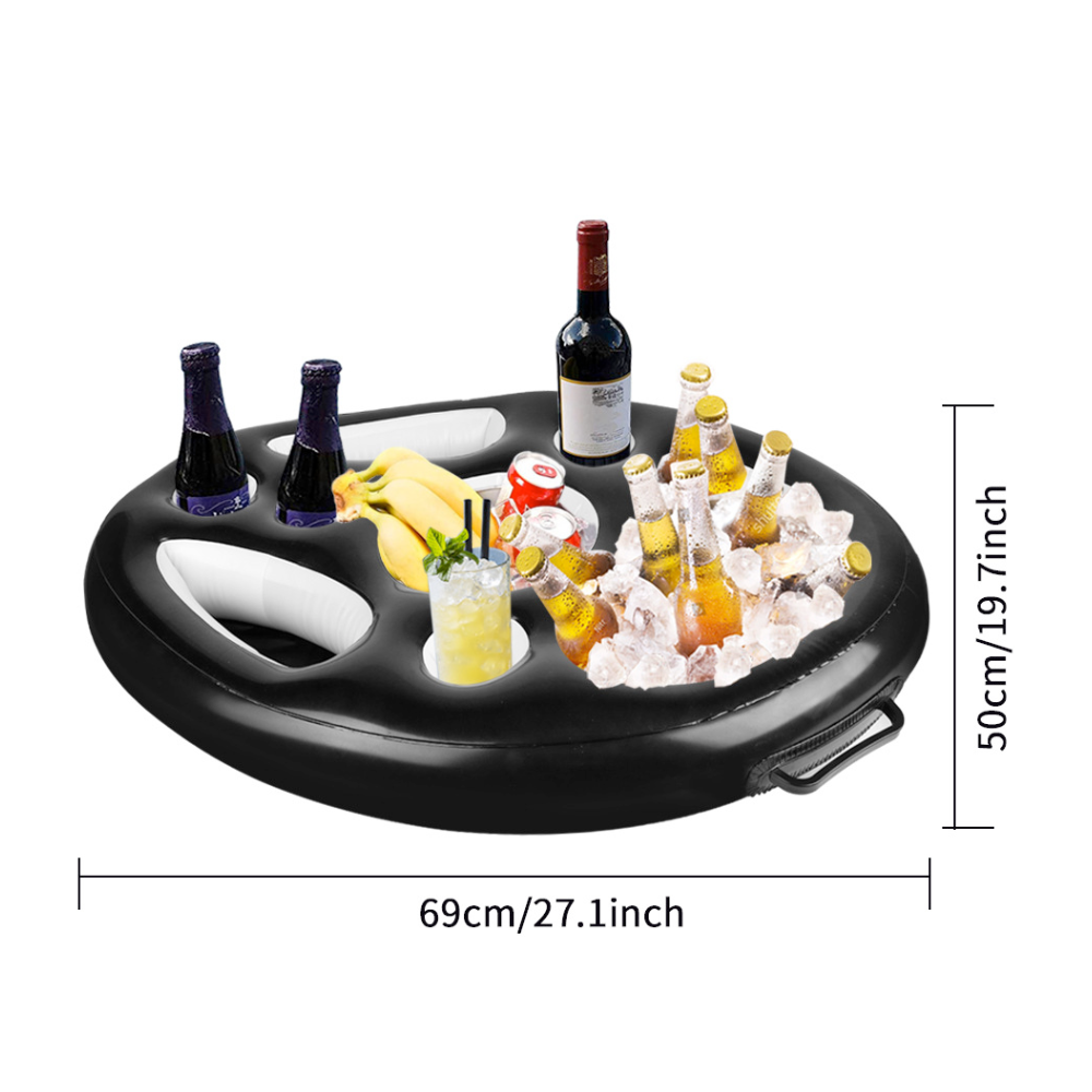 Inflatable Floating Tables for Food and Drinks in Swimming Pools