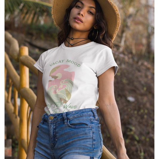 Women's Surf-Inspired Vacation Mood Tee