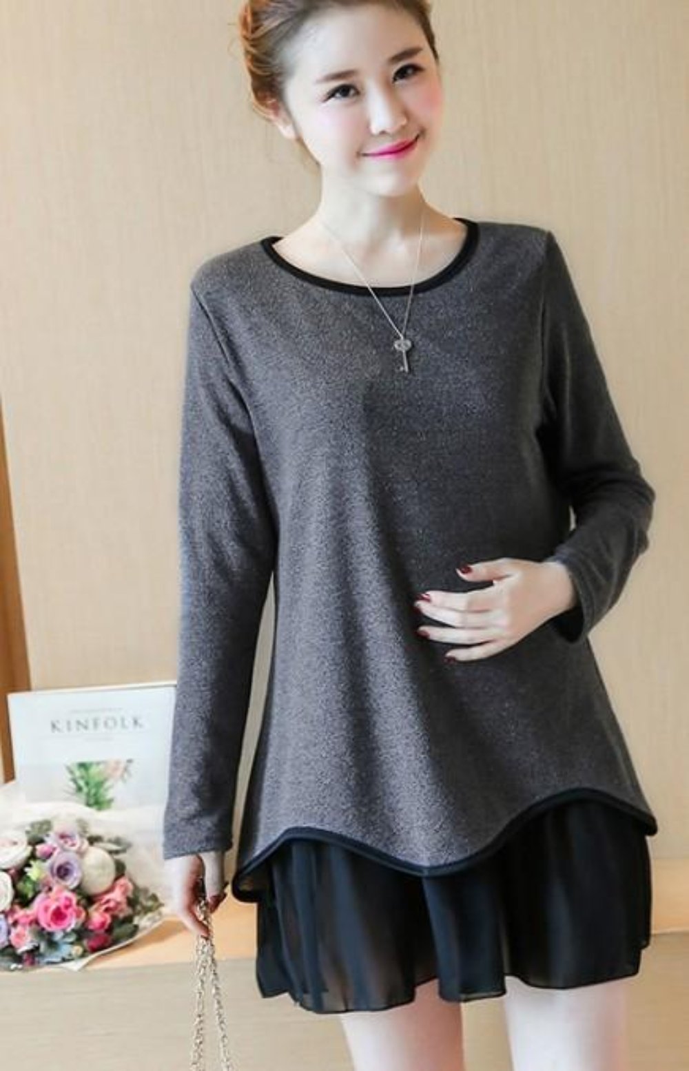 Long Sleeve Layered Women's Top