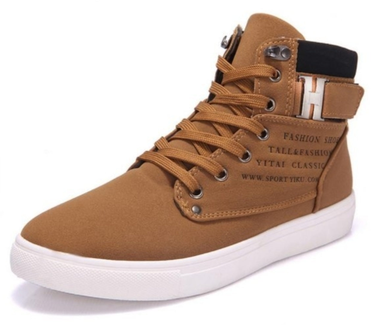 Daily High Top Faux Leather Boots for Men's Casual Wear