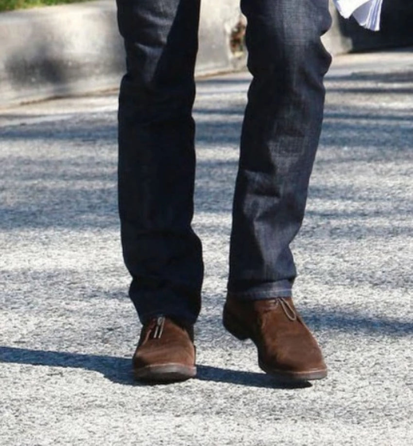 Suede Lace-up Ankle Boots for Men's Casual Wear