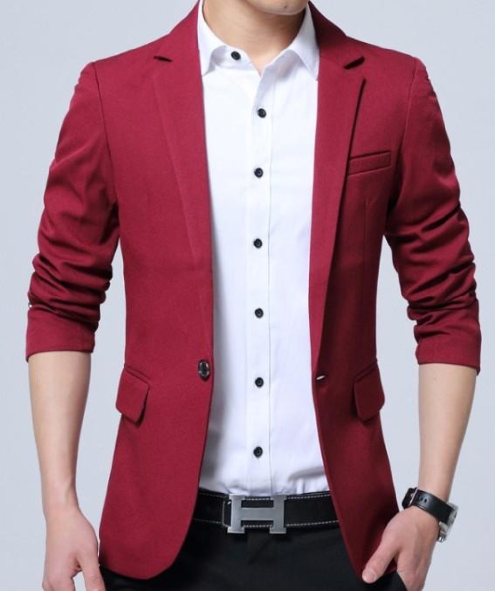 Slim Fit Men's Fashion Blazer in K-Style