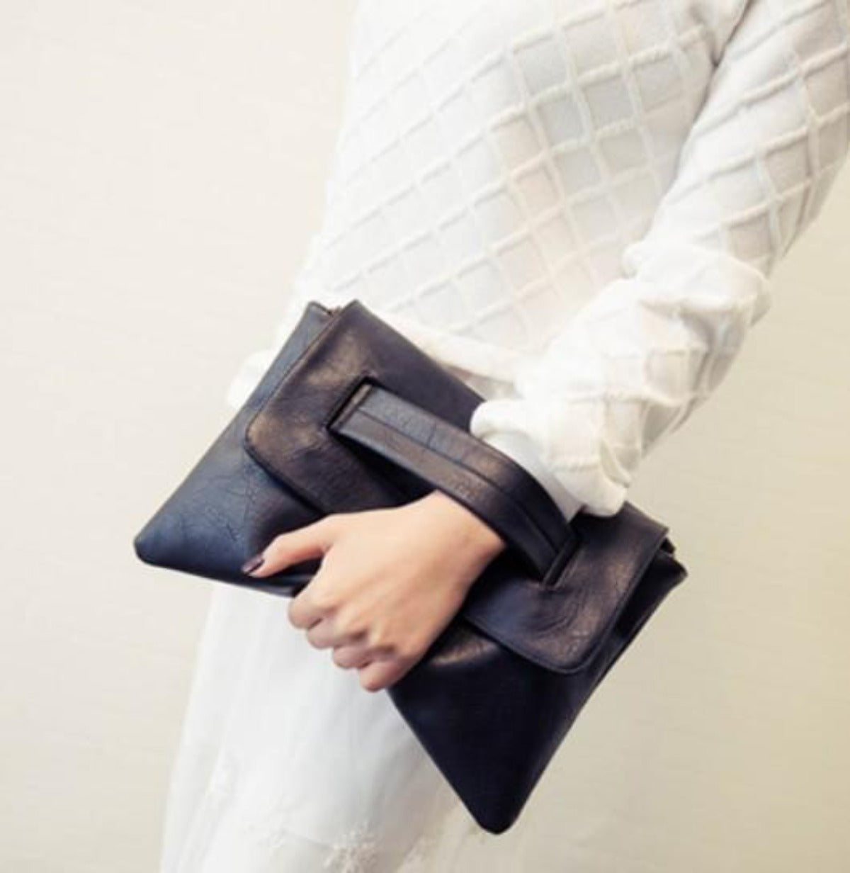 Faux Leather Envelope Clutch for Women