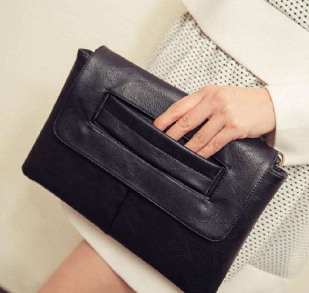 Faux Leather Envelope Clutch for Women