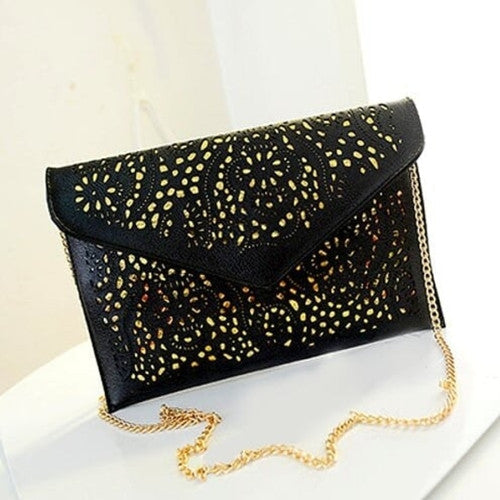 Chain Strap Laser-Cut Clutch by Coseey: A Revised Title