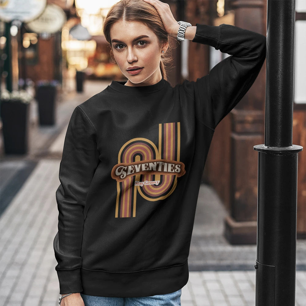 Retro 1970's Women's Crewneck Sweatshirt