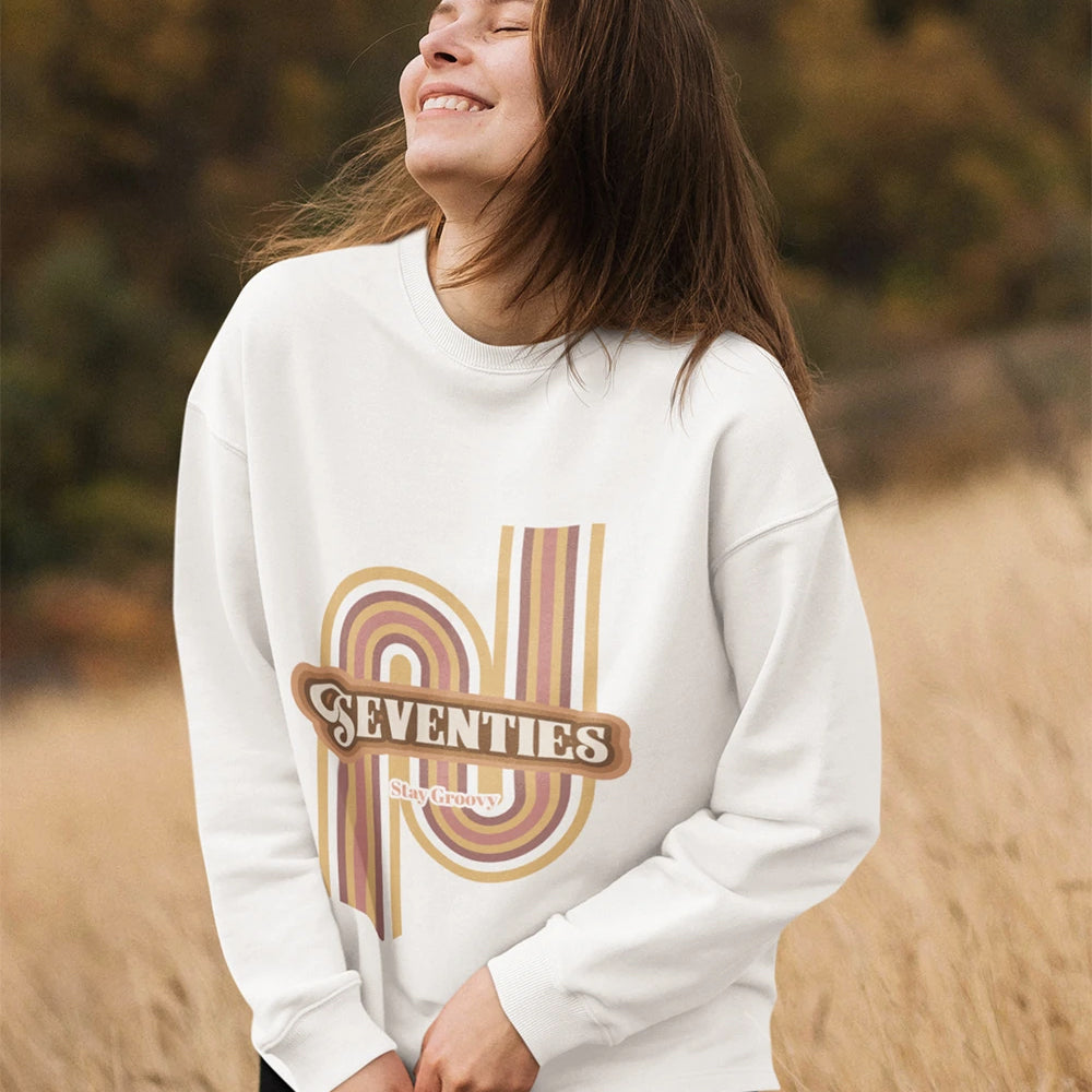 Retro 1970's Women's Crewneck Sweatshirt