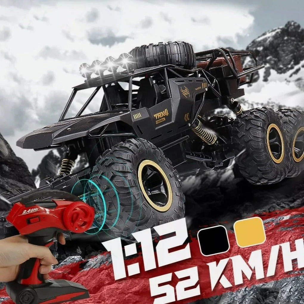 High Speed 1/12 Scale 4WD Monster Truck with 6 Wheels and Remote Control - Dragon Edition