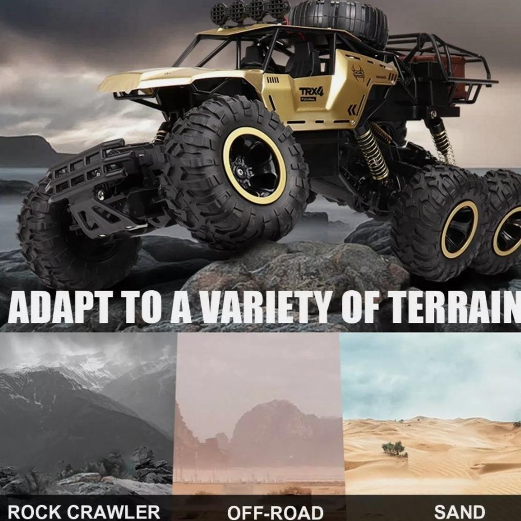 High Speed 1/12 Scale 4WD Monster Truck with 6 Wheels and Remote Control - Dragon Edition