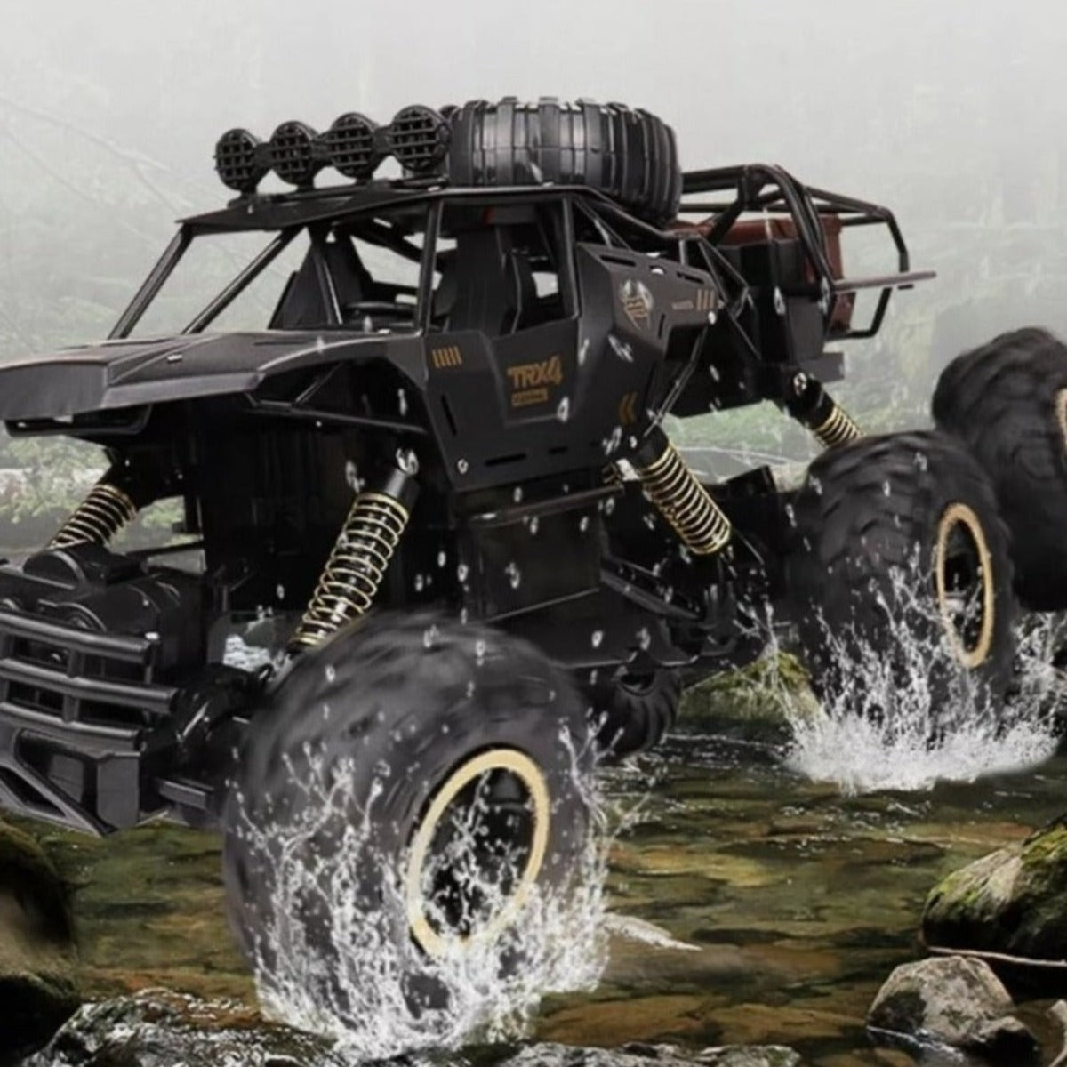 High Speed 1/12 Scale 4WD Monster Truck with 6 Wheels and Remote Control - Dragon Edition