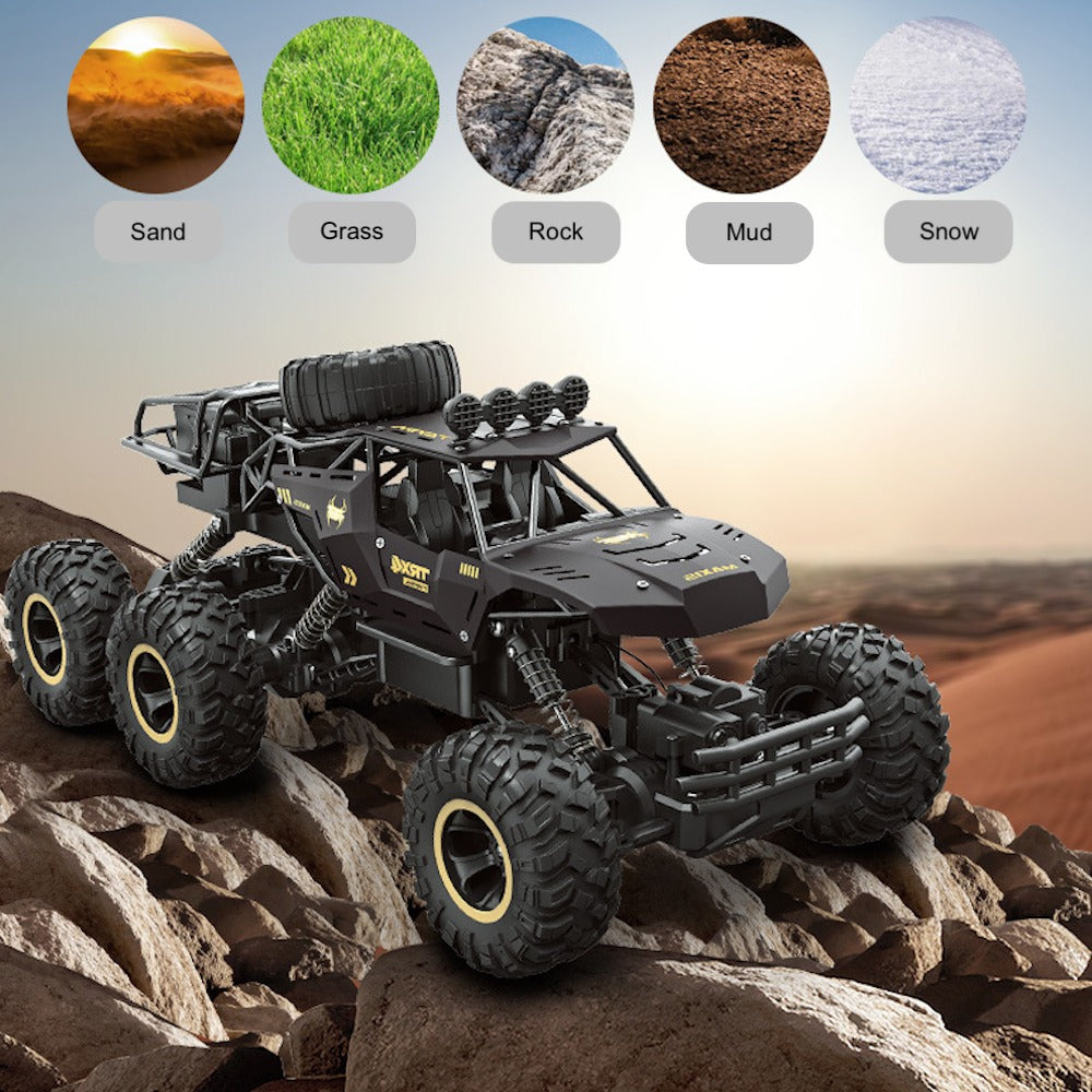 High Speed 1/12 Scale 4WD Monster Truck with 6 Wheels and Remote Control - Dragon Edition