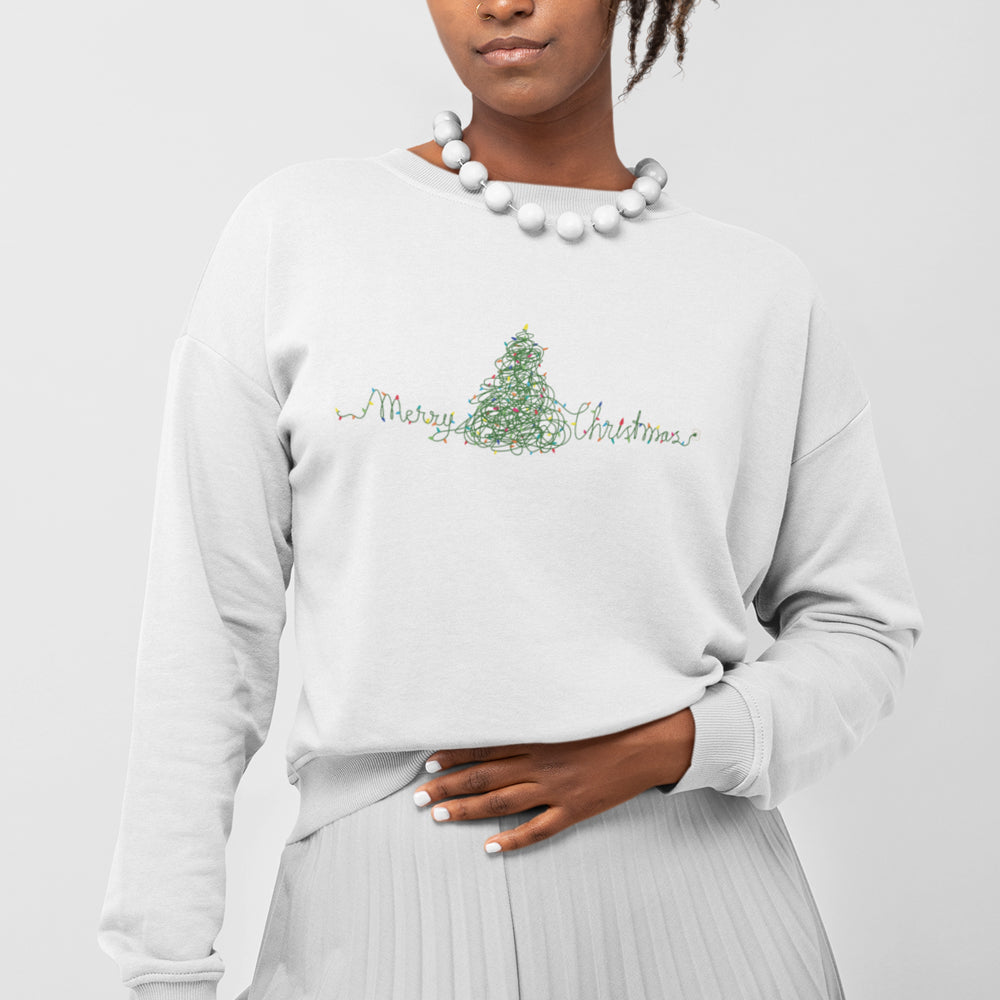 Women's Holiday Lights Tree Pullover