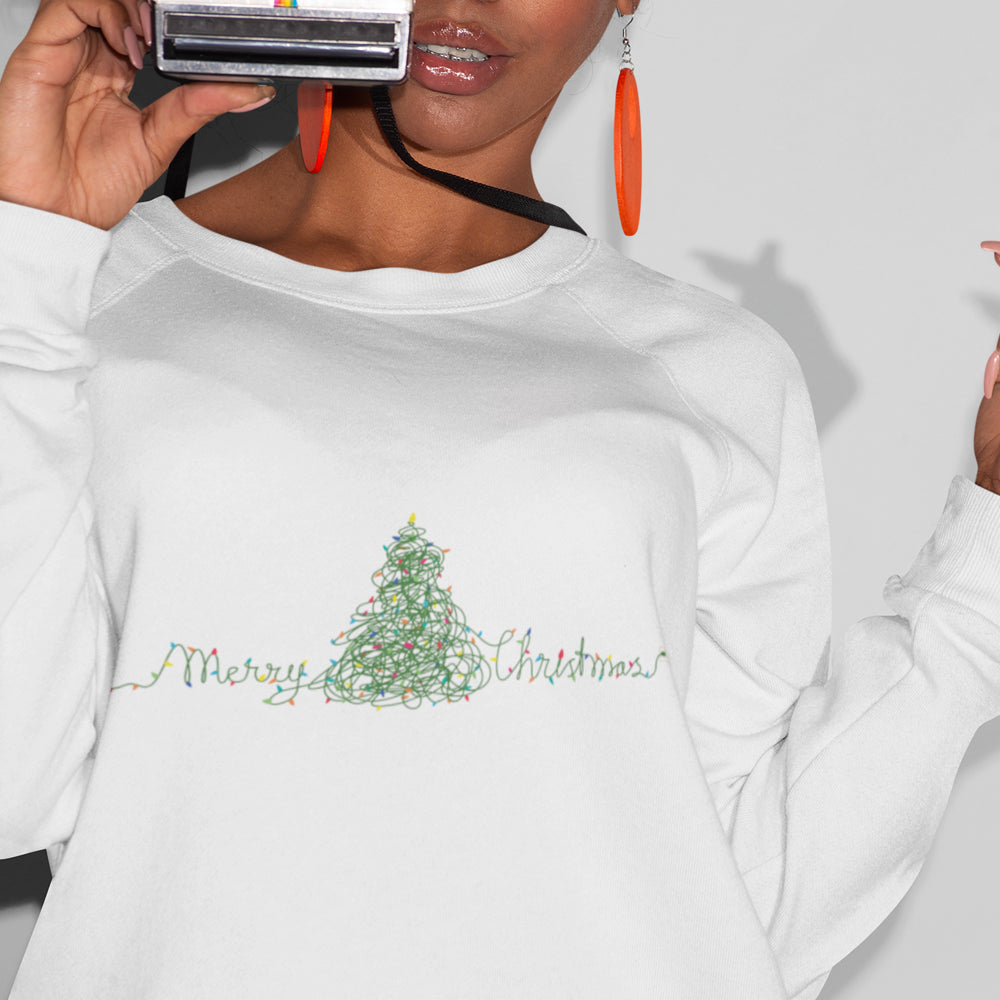 Women's Holiday Lights Tree Pullover