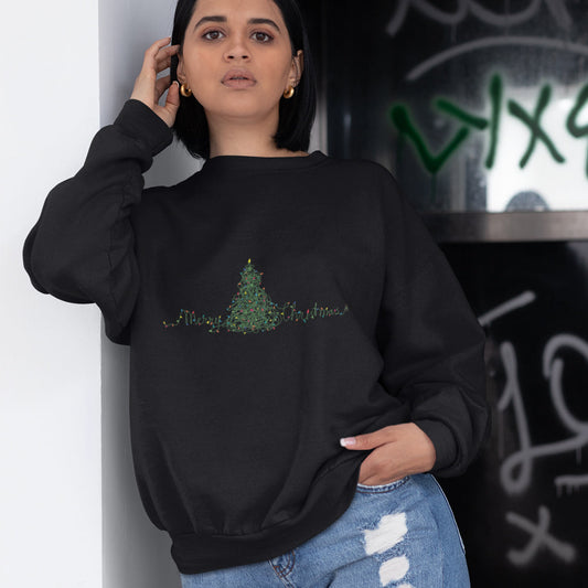 Women's Holiday Lights Tree Pullover