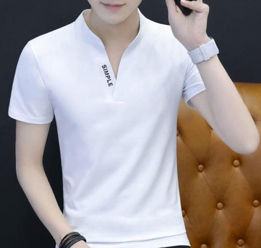 Slim Fit Men's Casual V-Neck Tee