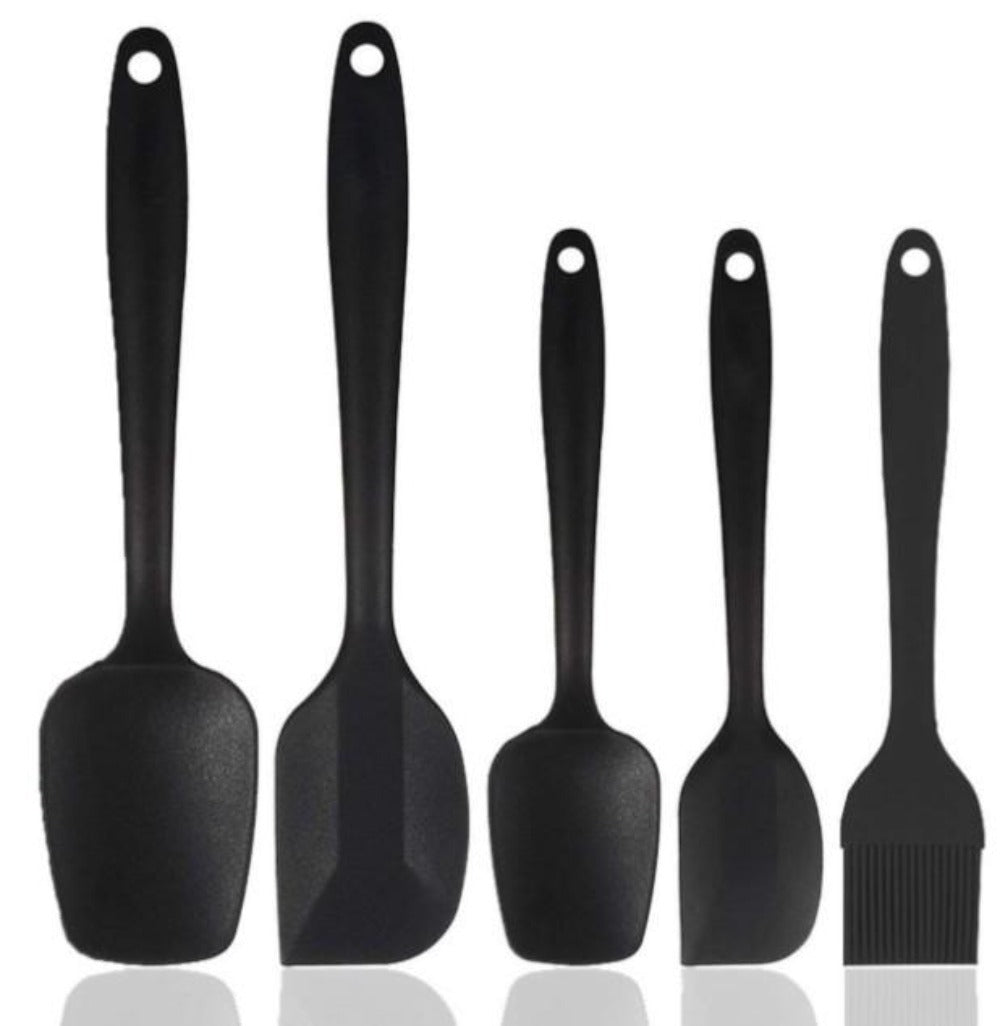 Heat Resistant Silicone Kitchen Cooking Utensils Set - 5 Piece Collection