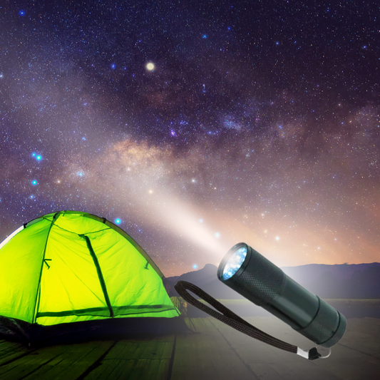 Aluminum Flashlights - 100 Pieces, 9 LEDs, Bright