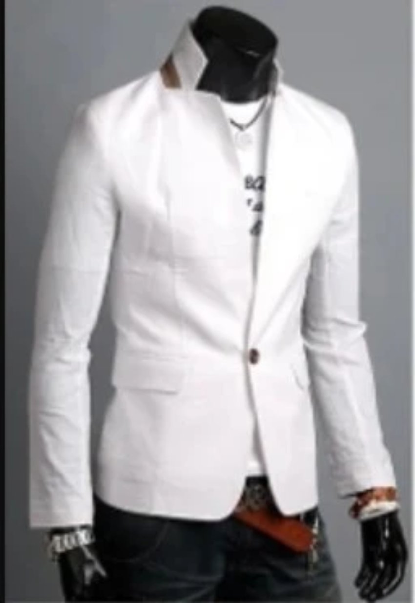 Casual Blazer with Stand Collar for Men