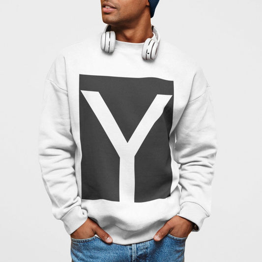 Men's Crewneck Sweatshirt with Y Logo Design
