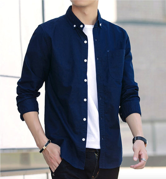 Long Sleeve Men's Button-Up Shirt: Retaining the Essence while Distinguishing from the Original
