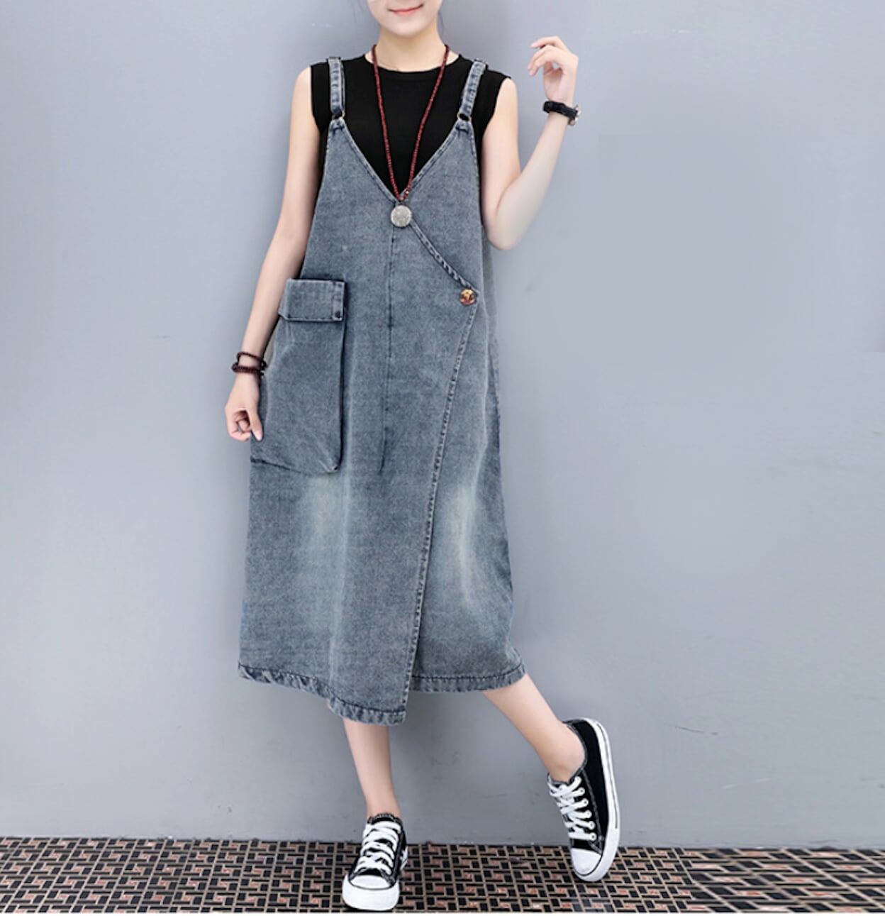 Denim Dress for Women with a Handy Pocket