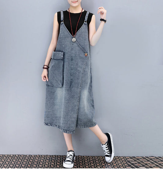 Denim Dress for Women with a Handy Pocket