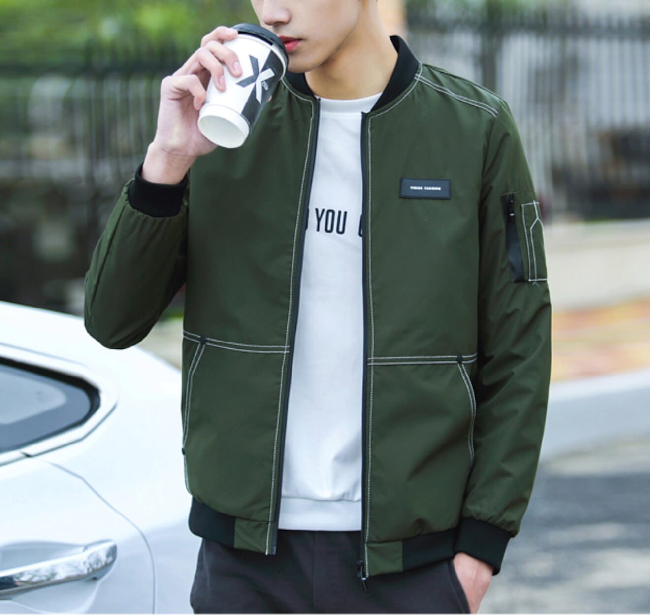 Stitched Designs Men's Bomber Jacket