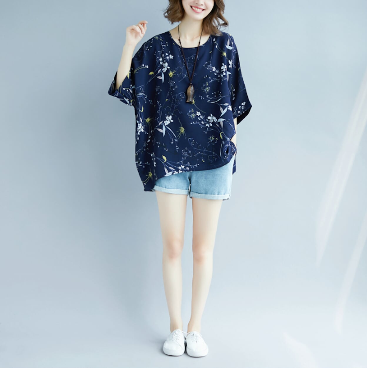 Floral Women's Oversized Blouse