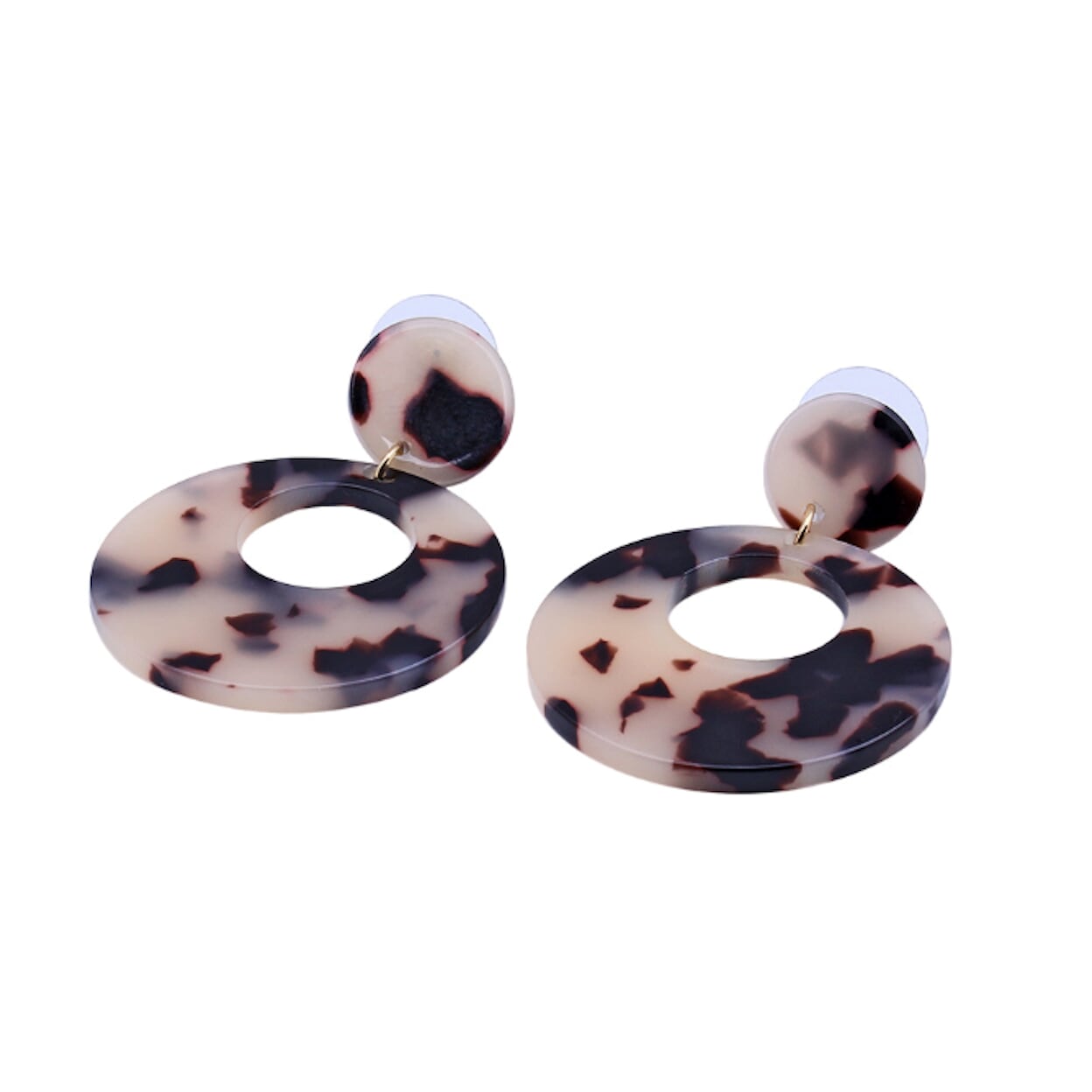 Resin Hoop Earrings with Rounded Design