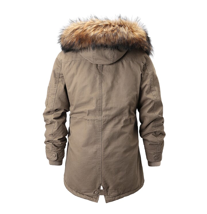 Men's Fur-Lined Parka Coat