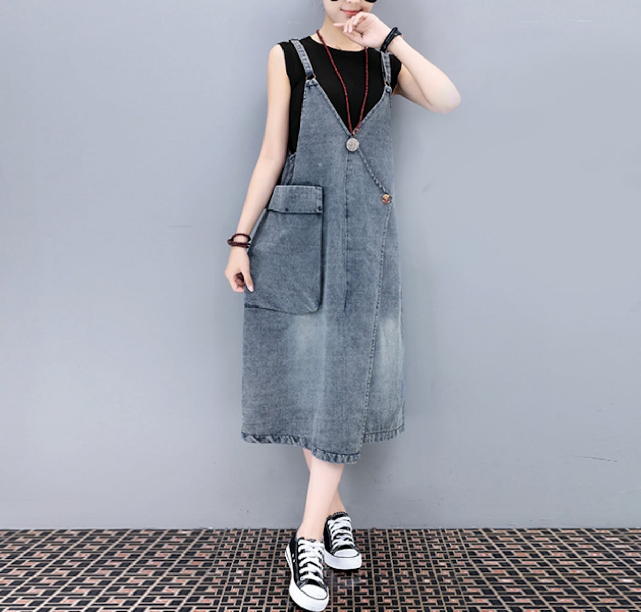 Denim Dress for Women with a Handy Pocket