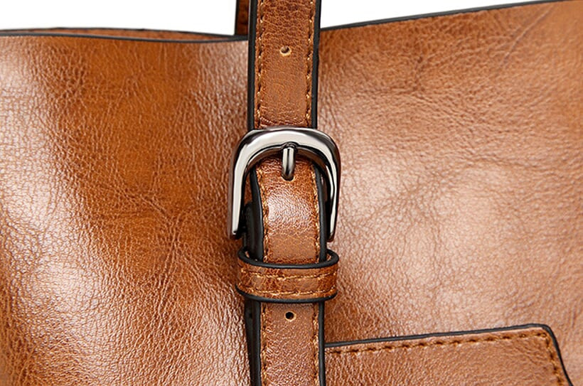 Faux Leather Tote Bag for Women