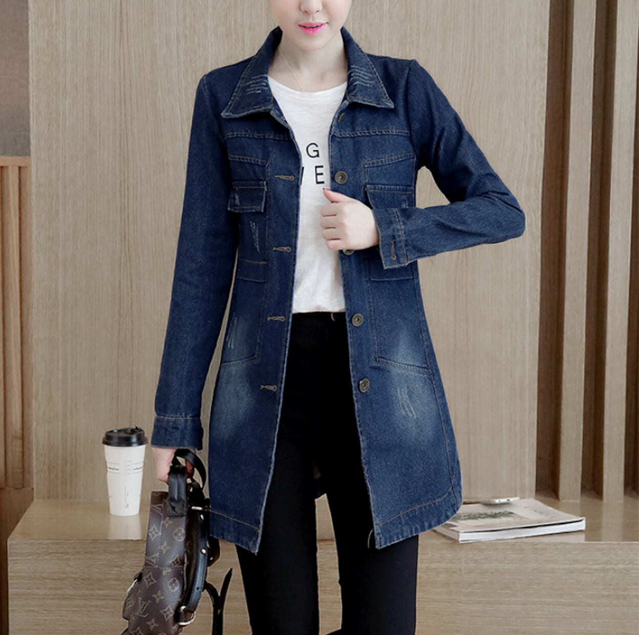 Denim Jacket for Women - Medium Length