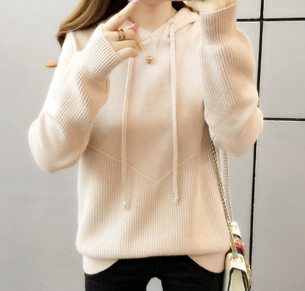 Hooded Women's Pullover Sweater